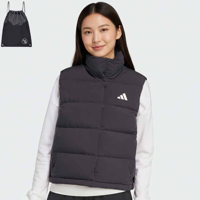 아디다스 HLON 여성 겨울 다운 베스트 조끼 블랙 (PGN짐쌕가방 지급)