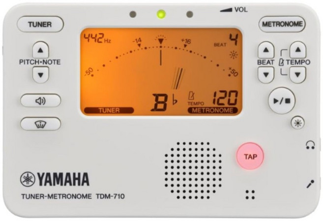 YAMAHA 야마하 메트로놈 튜너 TDM-710 아이보리 골드, 1개