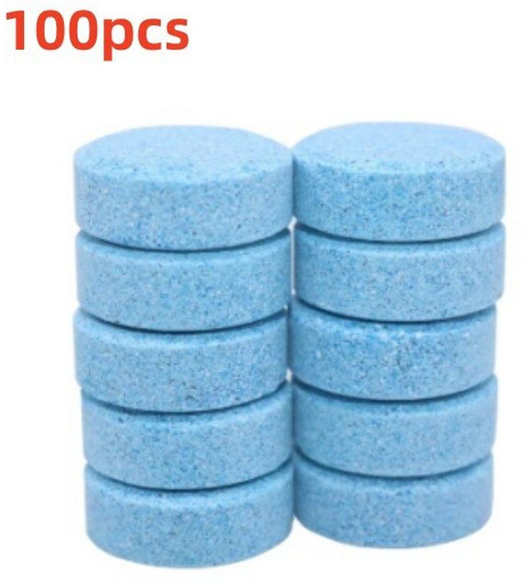 고체워셔액 (10~100ea) 발포 클리너 코인워셔 자동차 워셔액 앞유리 세정제 세차, 100개