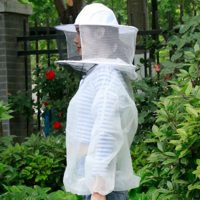 고급 방충복 양봉옷 상의 모기장옷 해충 모기 퇴치 낚시 캠핑 벌초 안전망 해충 보호복 방충모자 모기모자, 1개