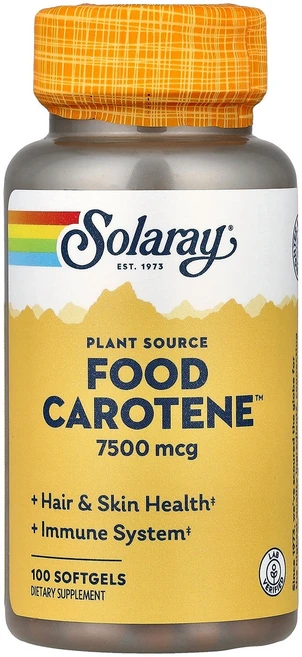 Solaray 식물성 식품 Carotene™ 소프트젤 100정 Solaray (솔라레이), Solaray, 식물성 식품 Carotene™, 소프트, 1개 - 쿠팡