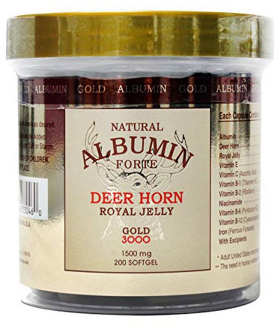 내츄럴 바이오 알부민 녹용 로얄젤리 1500mg 200정, 1개