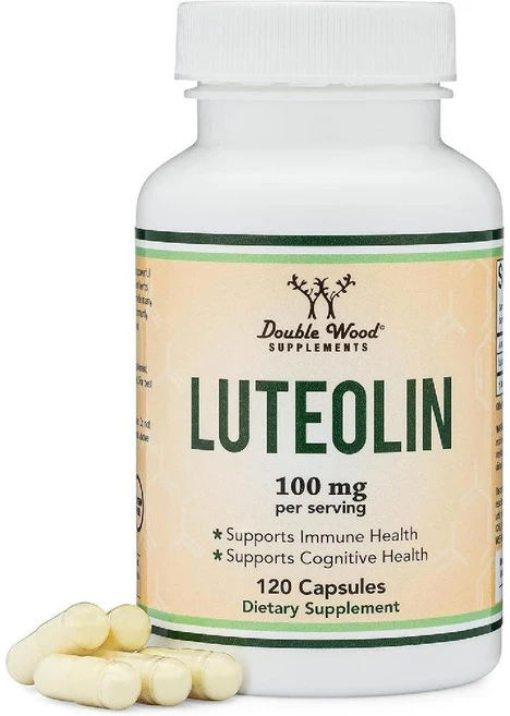 Double Wood Supplements 루테올린 보충제 100mg 생체 활성 플라바노이드 제공량 120캡슐 글루텐 프리, 1개, 120정 - 쿠팡