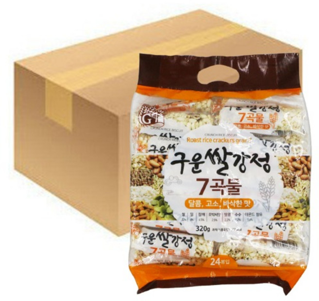 G7 구운쌀강정 7곡물 24p, 320g, 10개