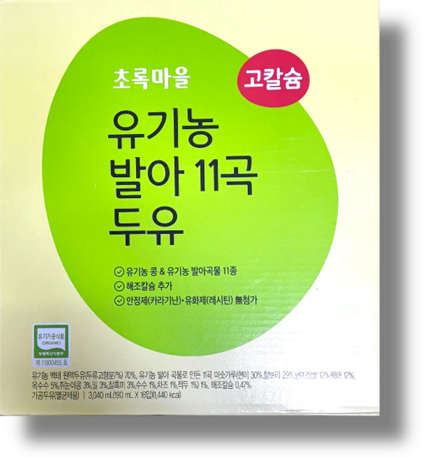 초록마을 유기농 발아 11곡 두유, 16개, 190ml