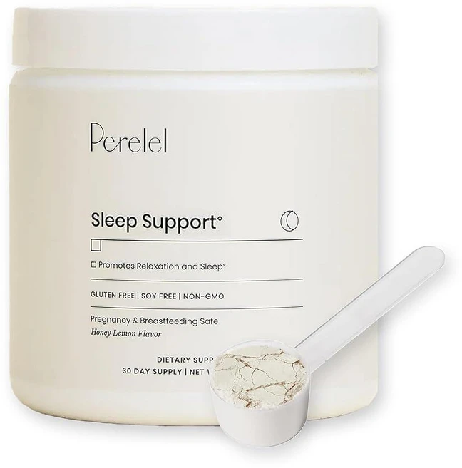 Perelel Sleep Support 마그네슘 파우더 블렌드 레몬 밤 릴랙싱 허브 포뮬러 콩 및 글루텐 프리 GMO 프리 허니 레몬 맛 68.9g(2.4온스), 1, 83.9g - 쿠팡