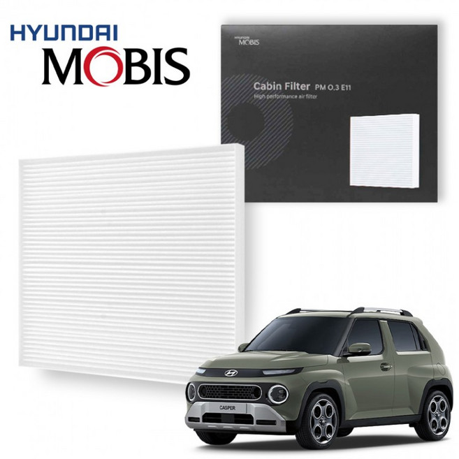 현대모비스 캐스퍼 에어컨 필터 순정 PM0.3 E11, 캐스퍼 21년-, 08번 필터, 차종_08번 필터 캐스퍼 21년-