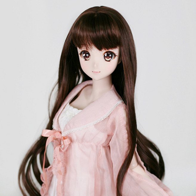 구체관절인형 가발 내추럴 롱 웨이브 8-9인치 60cm급용 도리스돌 국내제작, C. 블랙, 1개