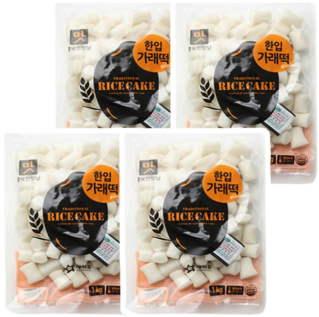 아워홈 행복한맛남 한입 가래떡, 4개, 1kg