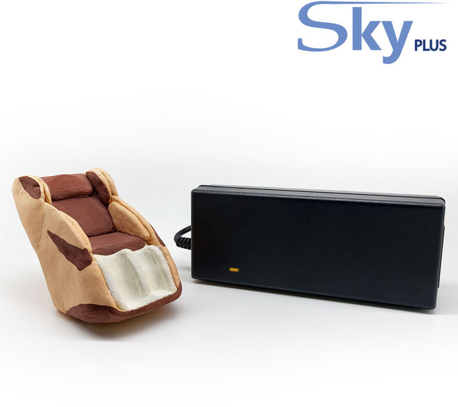 대한민국 SKYPLUS 어댑터 [3구접지] 유니텍 UT-M8510 닥터풋 마사지기 호환, 블랙, 1개