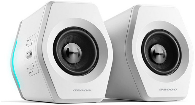 Edifier G2000 게이밍 스피커 PC용 Bluetooth5.1 32 W Hi-Fi 음질 유선 BluetoothUSBAUX 접속 PC 대응 LED 라이드 첨부 소형 2대 1조, 상세페이지 참조, 상세페이지 참조