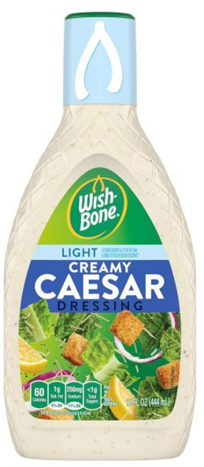 드레싱 소스 샐러드 위시본 라이트 크리미 시저 15 FL 온스, 15 Fl Oz (Pack of 1)