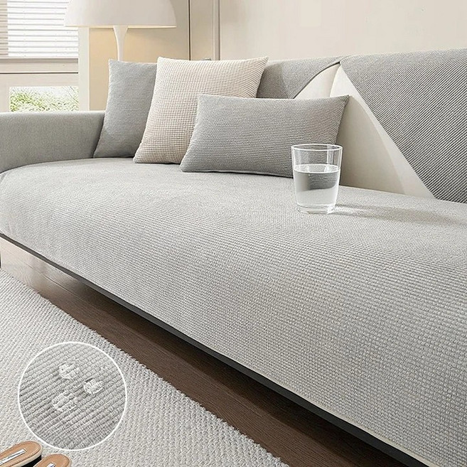 데즐리 방수 쇼파패드 생활방수 오염방지, 1개, 멜란지 그레이