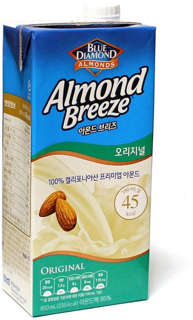 블루다이아몬드 아몬드 브리즈 오리지널, 950ml, 5개
