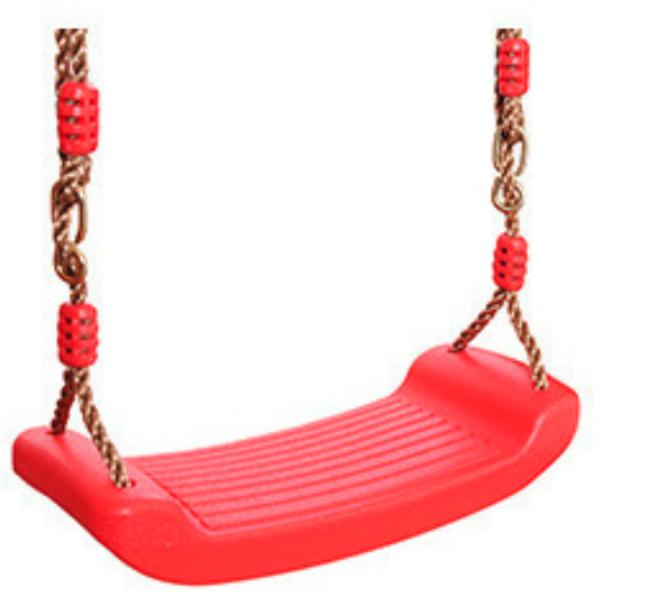 兒童硬式鞦韆/坐板/大彎板 搭配單槓家中也能盪鞦韆 室內兒童安全玩具, 紅色, 1個