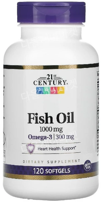 21세기센트리 피쉬 오일 1000mg 오메가 3 300mg 소프트젤, 120정, 1개 - 쿠팡