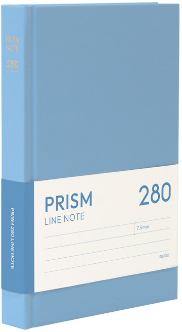 인디고 프리즘 280 라인 양장 노트 (B6 32절), 밀키블루