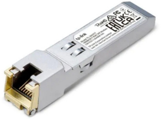 티피링크 1000BASE-T RJ-45 SFP+ 모듈 TL-SM331T, 그레이, 1개, 67.4mm