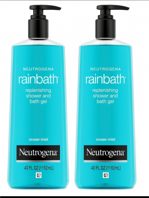 뉴트로지나 레인바스 오션미스트 1182ml 대용량 상쾌한 향 보디클렌저 샤워&바스젤 Neutrogena rainbath bath gel OCEANMIST FRAGRANCE, 1.182L, 2개