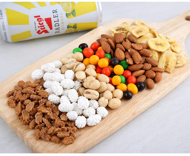 바다푸드 종합안주6종 견과류 아몬드 커피 땅콩 바나나칩 초코볼 맥주안주 마른안주 믹스너트, 500g, 1개