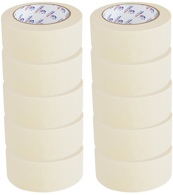 HSPW 마스킹 종이테이프 아이보리 대용량 40M, 10개