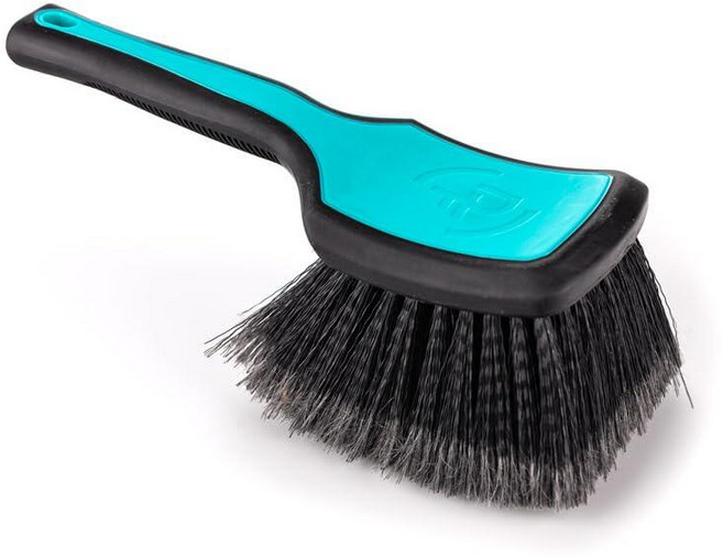 Detail Factory - ProGrip 휠 페이스 브러시 - 인체 공학적 ProGrip 핸들 - 프리미엄 휠 클리너 브러시 - 부드러운 플래그 팁 빗살 - 옥탄 립타이드, 언더글로우