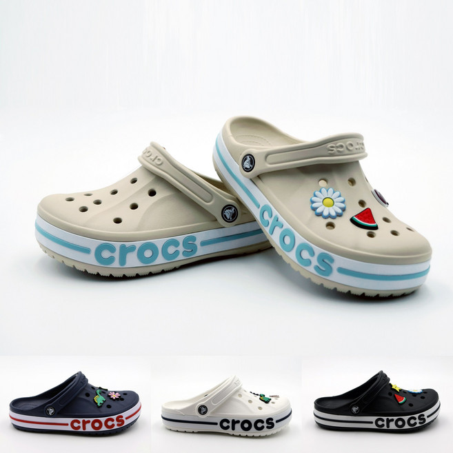 국내매장 정품 크록스 남여공용 바야밴드 클로그 샌들 슬리퍼 + 액세서리 3개