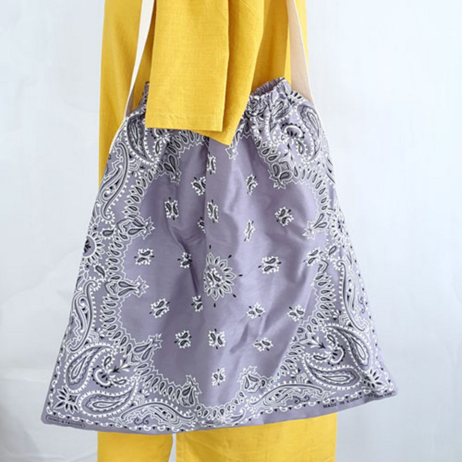 여성 페이즐리 에코백 국내 색상 빅사이즈 반다나 숄더백 가벼운 나들이 가방