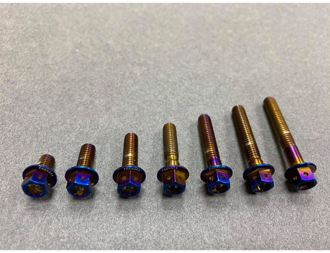 POSH 白鐵鍍鈦螺絲 內外六角 M6系列 (M6x10/M6x15/M6x20/M6x25/M6x30/M6x35/M6x40), 1個, 白鐵鍍鈦*10MM長