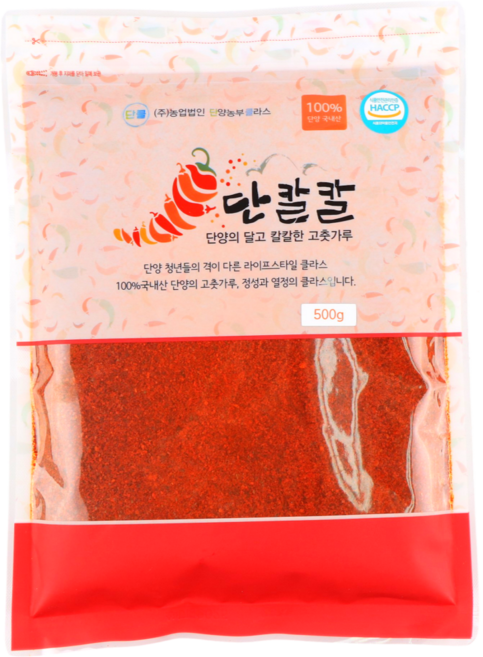 단칼칼 국산 단양 세척 청결 햇고춧가루 (보통맛), 500g, 1개