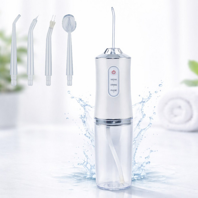 지엔베르그 휴대용 구강세정기 무선 물치실 1위, 화이트