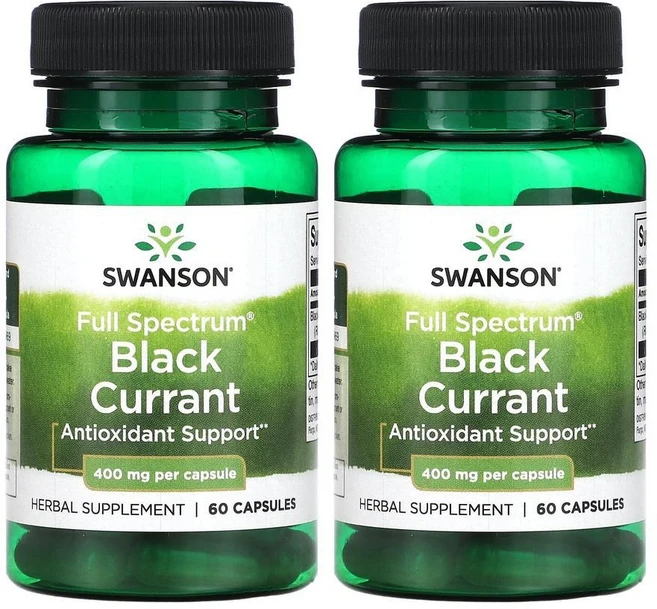 스완슨 블랙 커런트 400mg, 2개, 60정 - 쿠팡