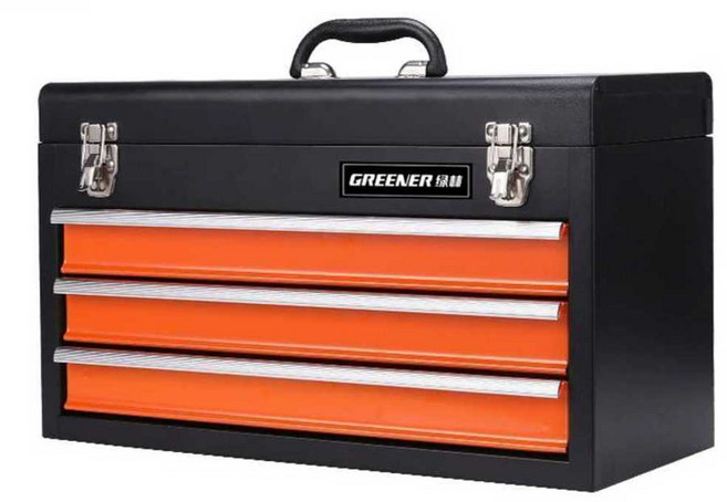 휴대용 3단 서랍 공구함 멀티 툴 박스 피스 정리 수납, 1개