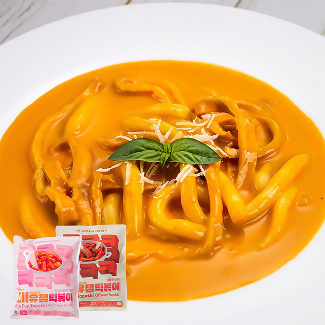 삼시오끼 로제크림 + 기름 떡볶이 (2종세트) 떡복이, 1, 420g