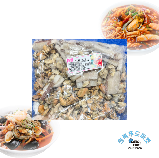 해물모듬 3kg 1개 냉동 혼합 중국집 짬뽕 해물파전 업소용