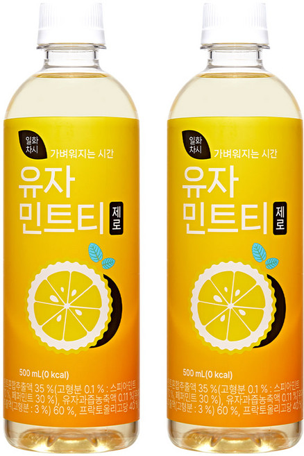 일화차시 유자민트티 제로, 500ml, 20개