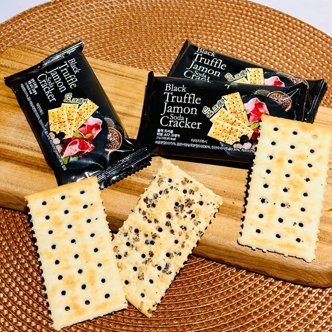 버섯향 후추가루 술안주 고기 크래커, 28개, 21g