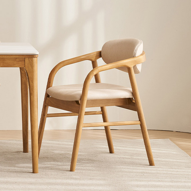 삼익가구 더우디 원목 디자인 의자, 내추럴