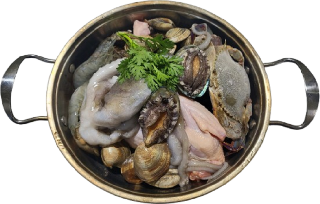 해신탕 2인분 밀키트 재료 전복 삼계탕 닭백숙 보양식 초복 중복 말복, 1개, 2kg