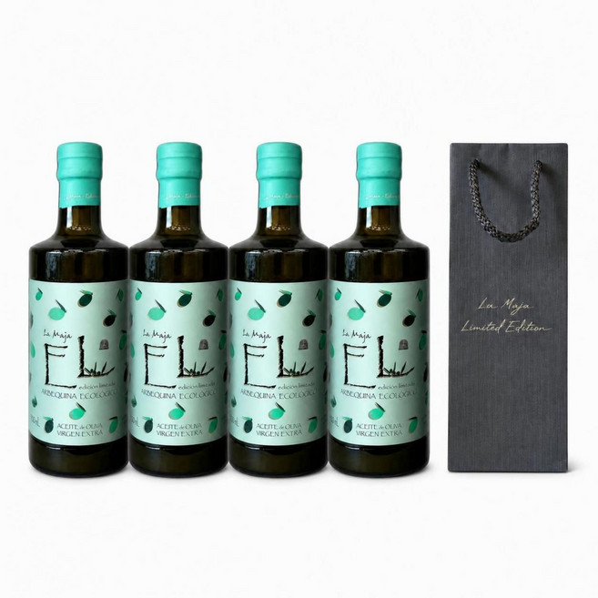 스페인 라마야 유기농 엑스트라버진 올리브오일 리미티드에디션 500ml LaMaja 쇼핑백포함, 4개