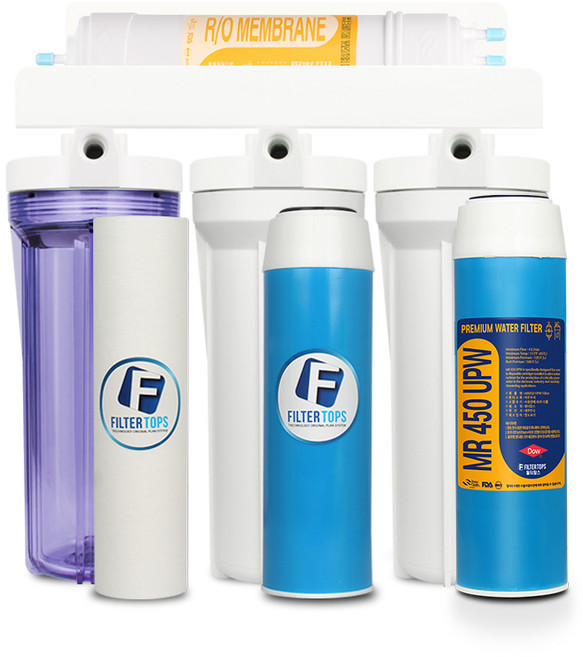 실험실용 초순수 언더싱크 정수기 3단하우징 DIY세트, 1개