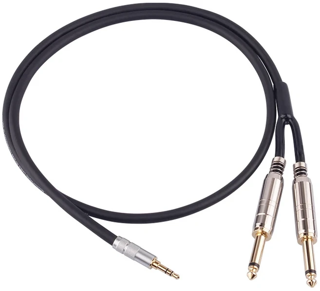 YYTCG TRSCable AUX 수 모노 6.5 믹서 앰프용 오디오 케이블 6.35mm 어댑터용 스테레오 3.5 잭 부족 3.5mm-, 01 3.5mm to dual6.5mm, 05 3m