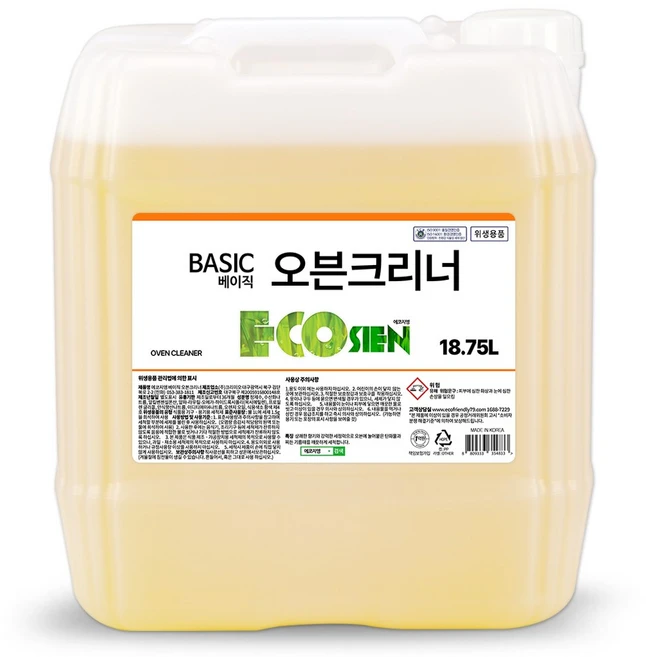 에코프렌들리 오븐크리너 주방 후드 청소 기름때제거 다목적클리너, 18.75L, 1개 - 쿠팡