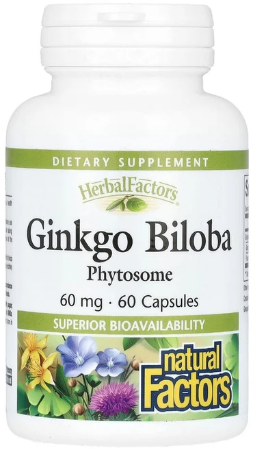 네츄럴펙터스 Ginkgo Biloba Phytosome 60mg 캡슐 60정, 1개, NFS04805 - 쿠팡