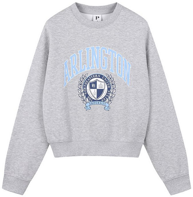 폴햄 POLHAM 여성 소프트테리 빅그래픽 크롭 맨투맨 PHE3TR2010