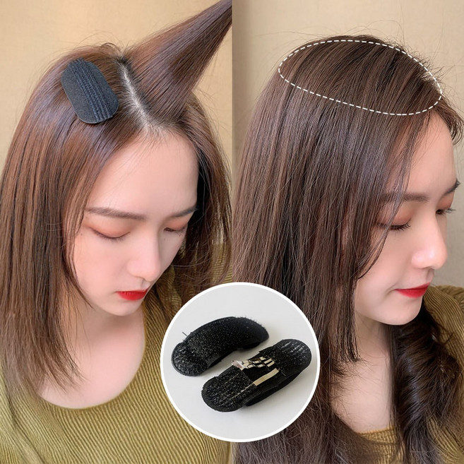 예삐스토어 볼륨 헤어핀 볼륨핀 머리뽕 정수리 볼륨 패드 집게 앞머리 헤어핀, 1세트, 스펀지형+찍찍이형