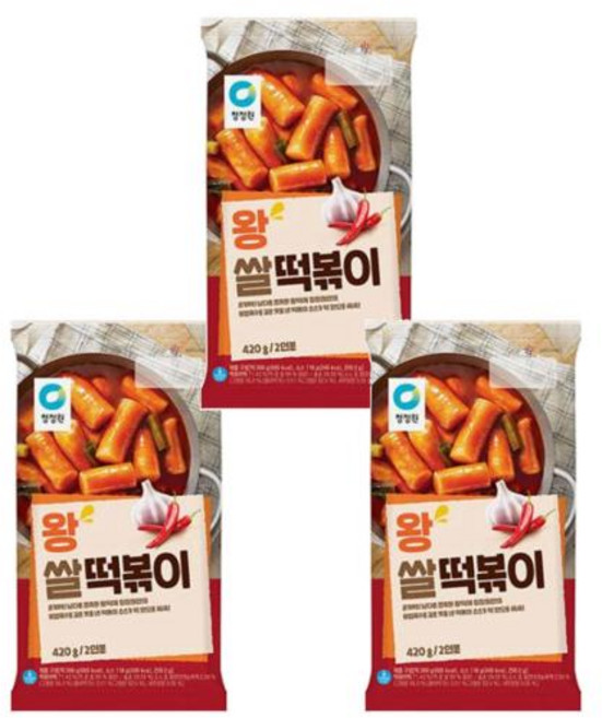 청정원 왕떡볶이 420g 3개