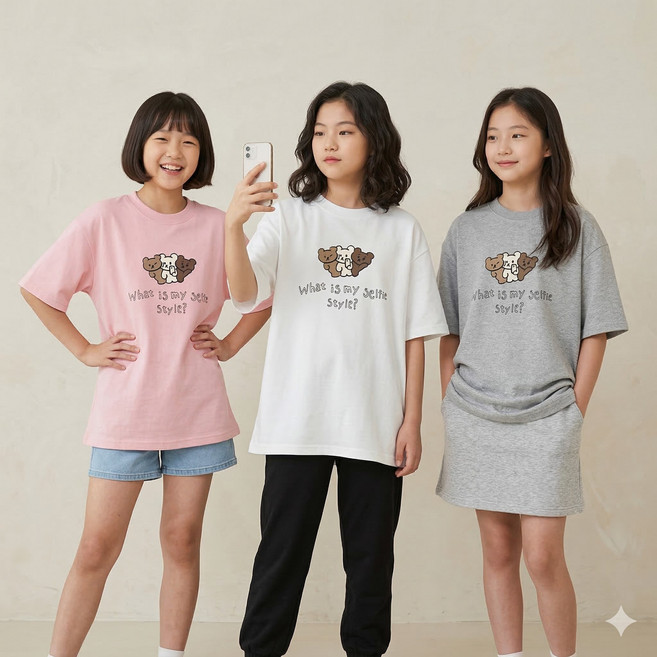 말괄량이 초등학생옷 주니어의류 여아반팔티