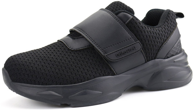 Ortho+Rest 여성용 편안한 워킹화 | 조절 스트랩 와이드 아치서포트 발 붓기 및 족저근막염 케어용