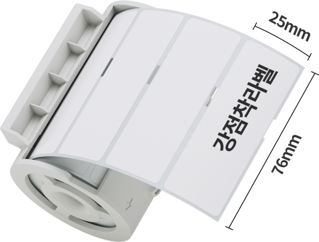 네모닉 강점착라벨 카트리지 1인치 (76x25mm 420장), 1개, MLC-3112S-STD